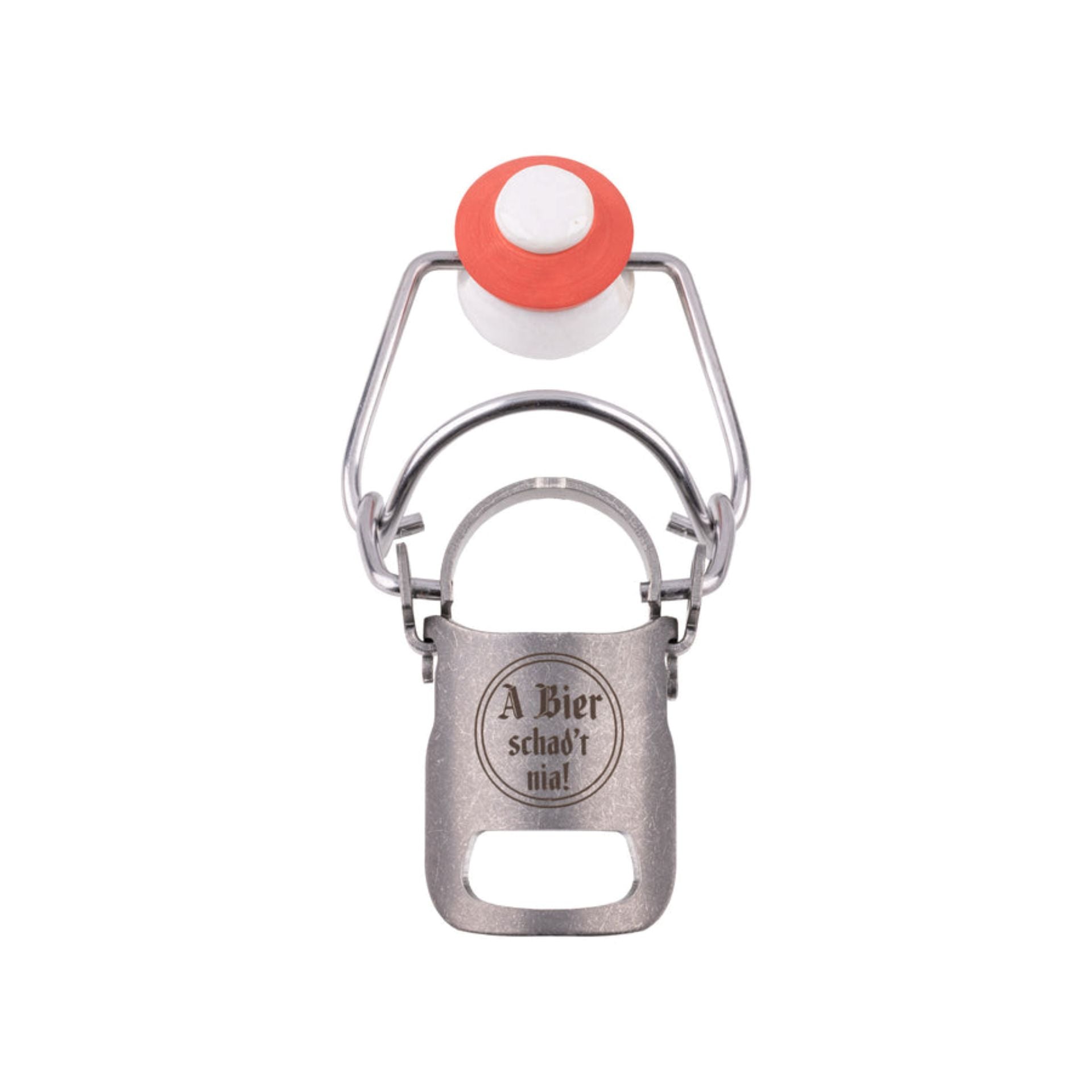 Gaudiknopf "A Bier schad't nia" Bügelverschluss