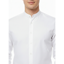 Herrenhemd aus Stretch-Oxford mit Stehkragen, elastischer Stoff, klassische Silhouette und bequeme Passform.