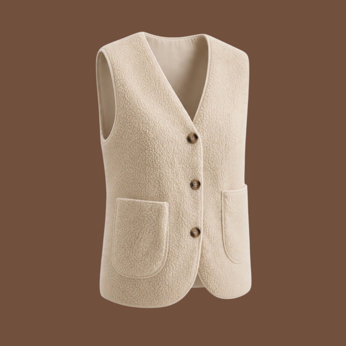 Kuschel-Weste „Fina“ – Creme