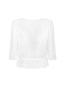 Miederbluse allover bestickt