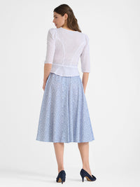 Miederbluse allover bestickt