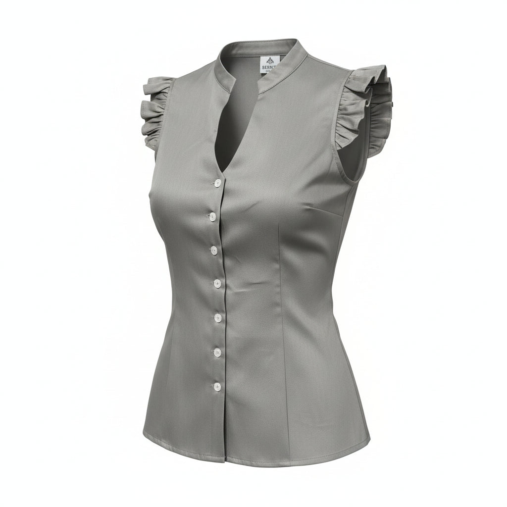 Bluse „Sommerzauber“ – ärmellos mit Rüschendetail