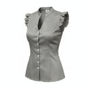 Bluse „Sommerzauber“ – ärmellos mit Rüschendetail