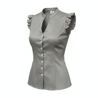 Bluse „Sommerzauber“ – ärmellos mit Rüschendetail