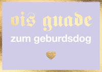 Postkarte Bayern - ois guade zum geburtsdog