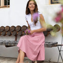 Berwin Tellerrock mit Schleife koralle