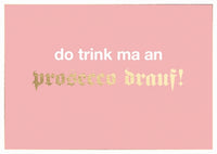 Postkarte Bayern - do trink ma an prosecco drauf!