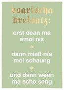Postkarte Bayern - boarischa Dreisatz