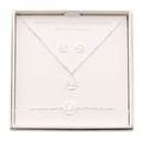 Geschenkset - Halskette-Armband-Ohrstecker - versilbert - Baum des Lebens