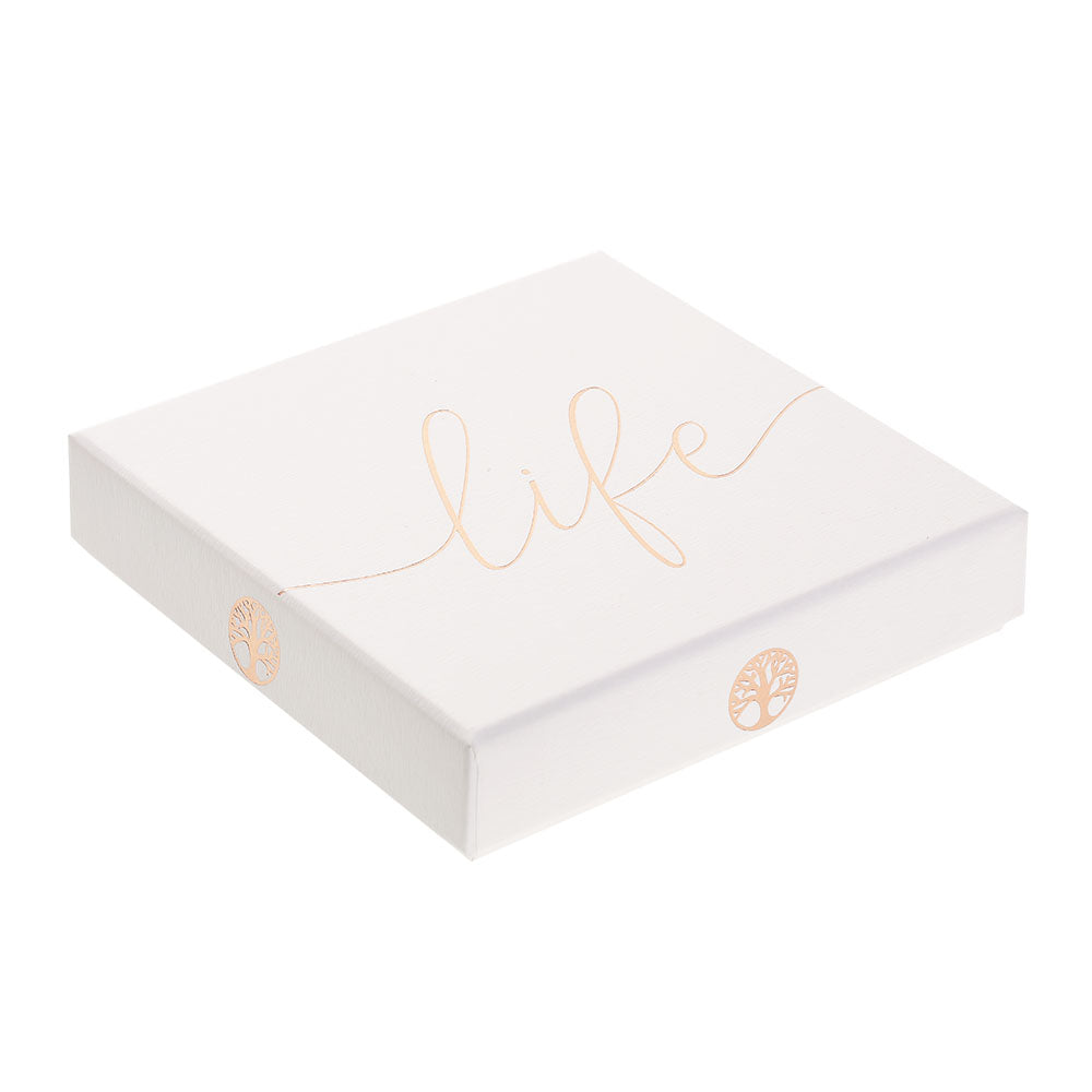 Geschenkset - Halskette-Armband-Ohrstecker - rosévergoldet - Baum des Lebens