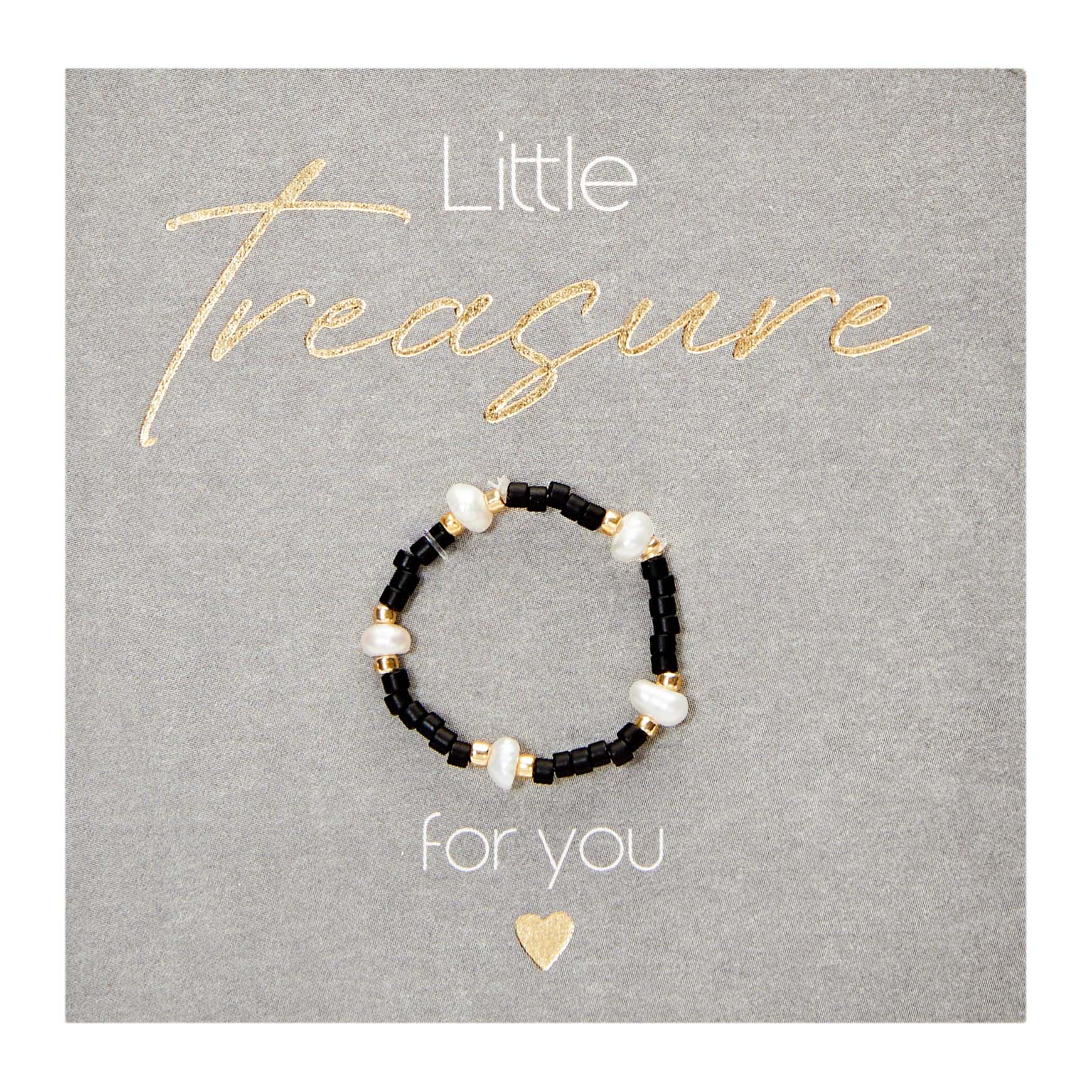 Ring - "Little Treasure" - Schwarz