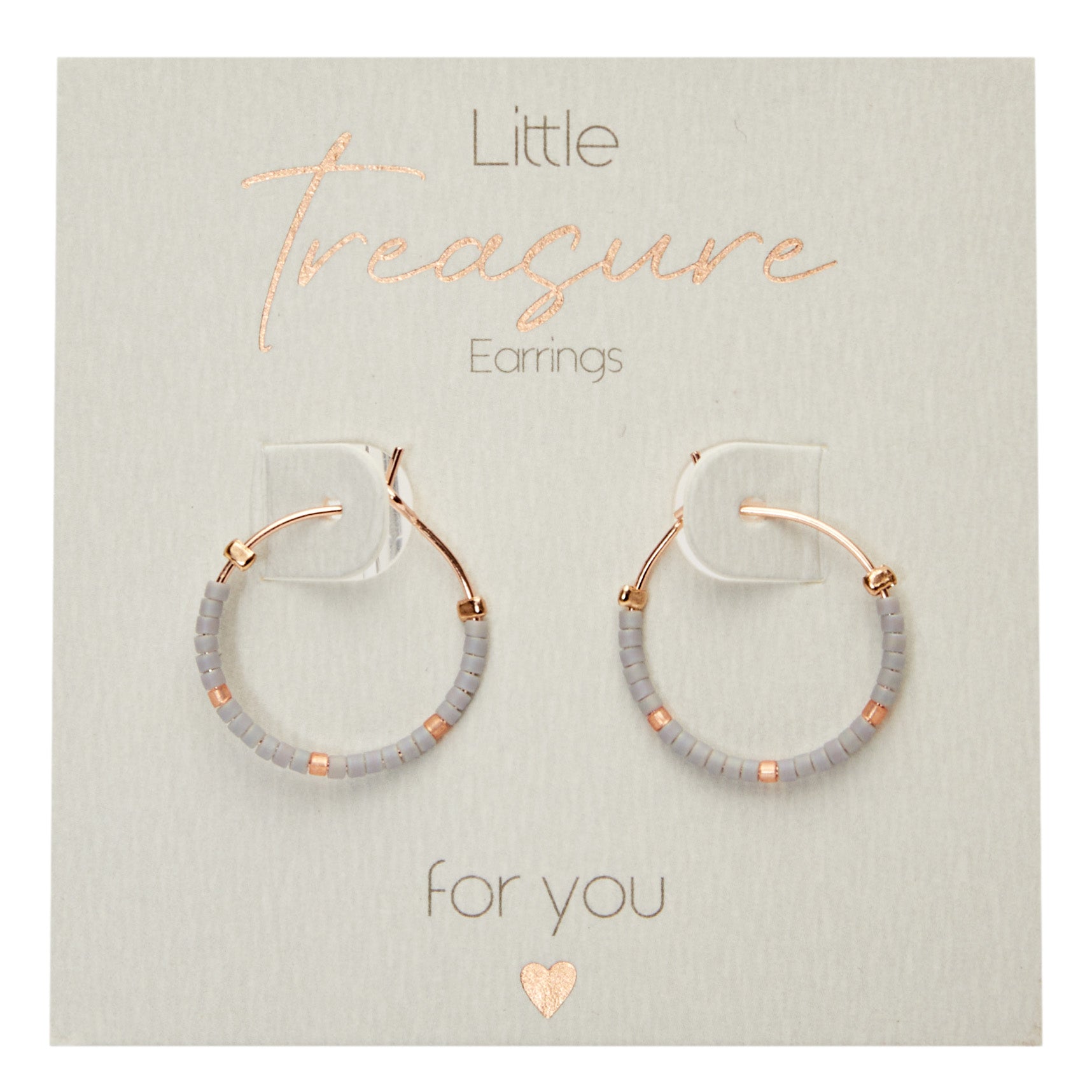 Ohrringe - "Little Treasure" - Grau