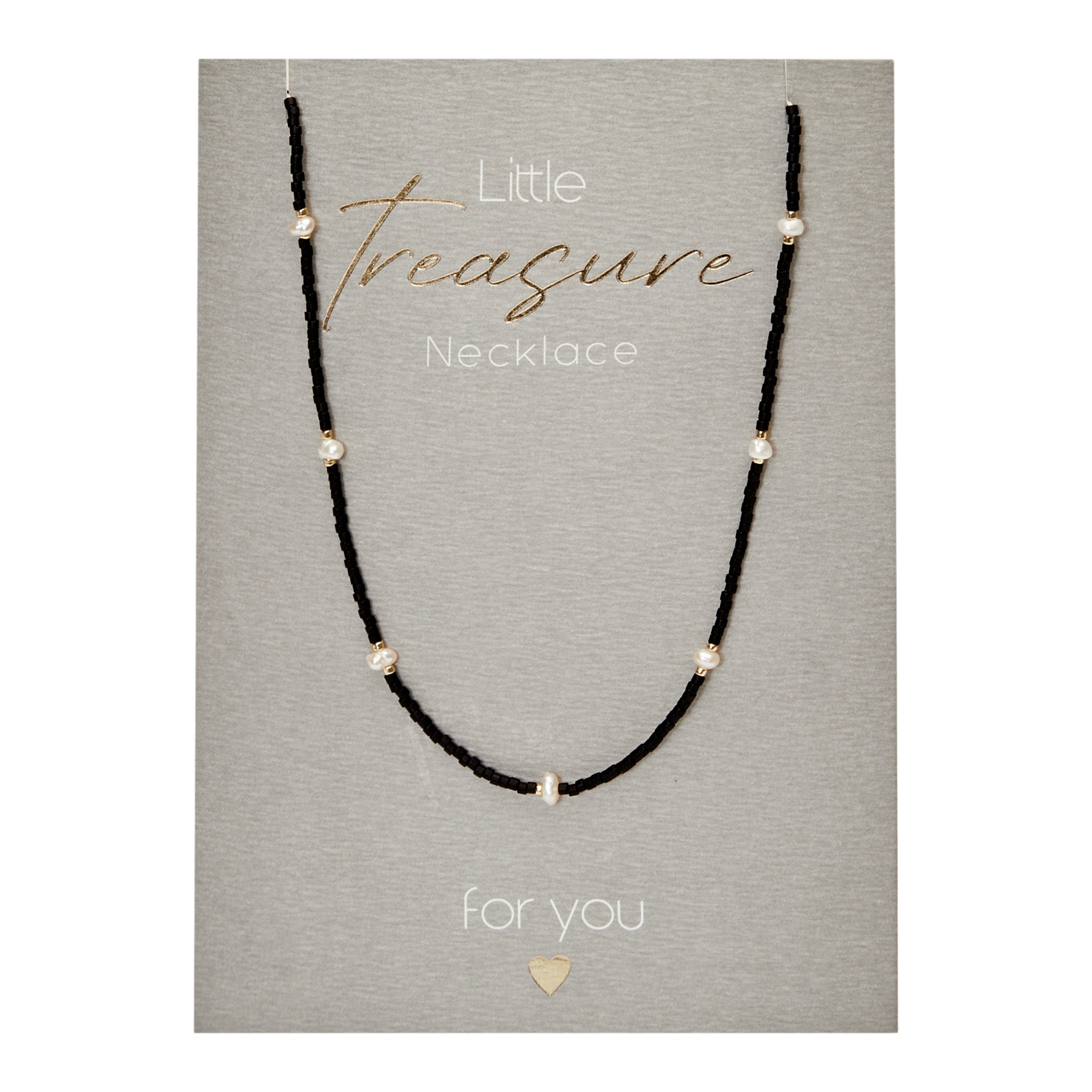 Halskette - "Little Treasure" - Schwarz