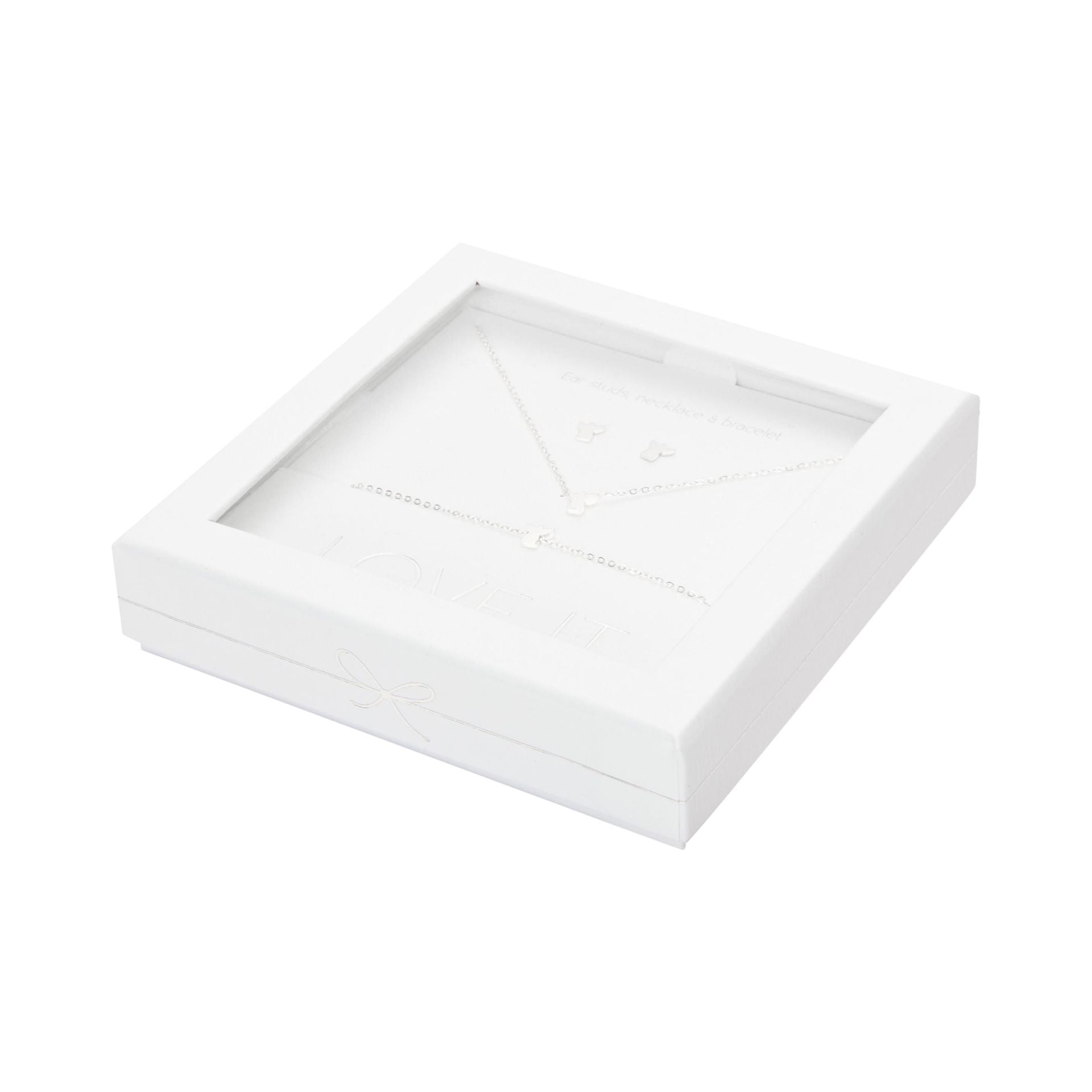 Geschenkset Love it. - versilbert - Engel