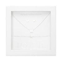 Geschenkset Love it. - versilbert - Schmetterling