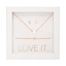 Geschenkset Love it. - rosévergoldet - Engel