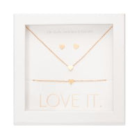 Geschenkset Love it. - rosévergoldet - Herz