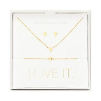 Geschenkset Love it. - vergoldet - Engel