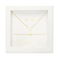 Geschenkset Love it. - vergoldet - Herz