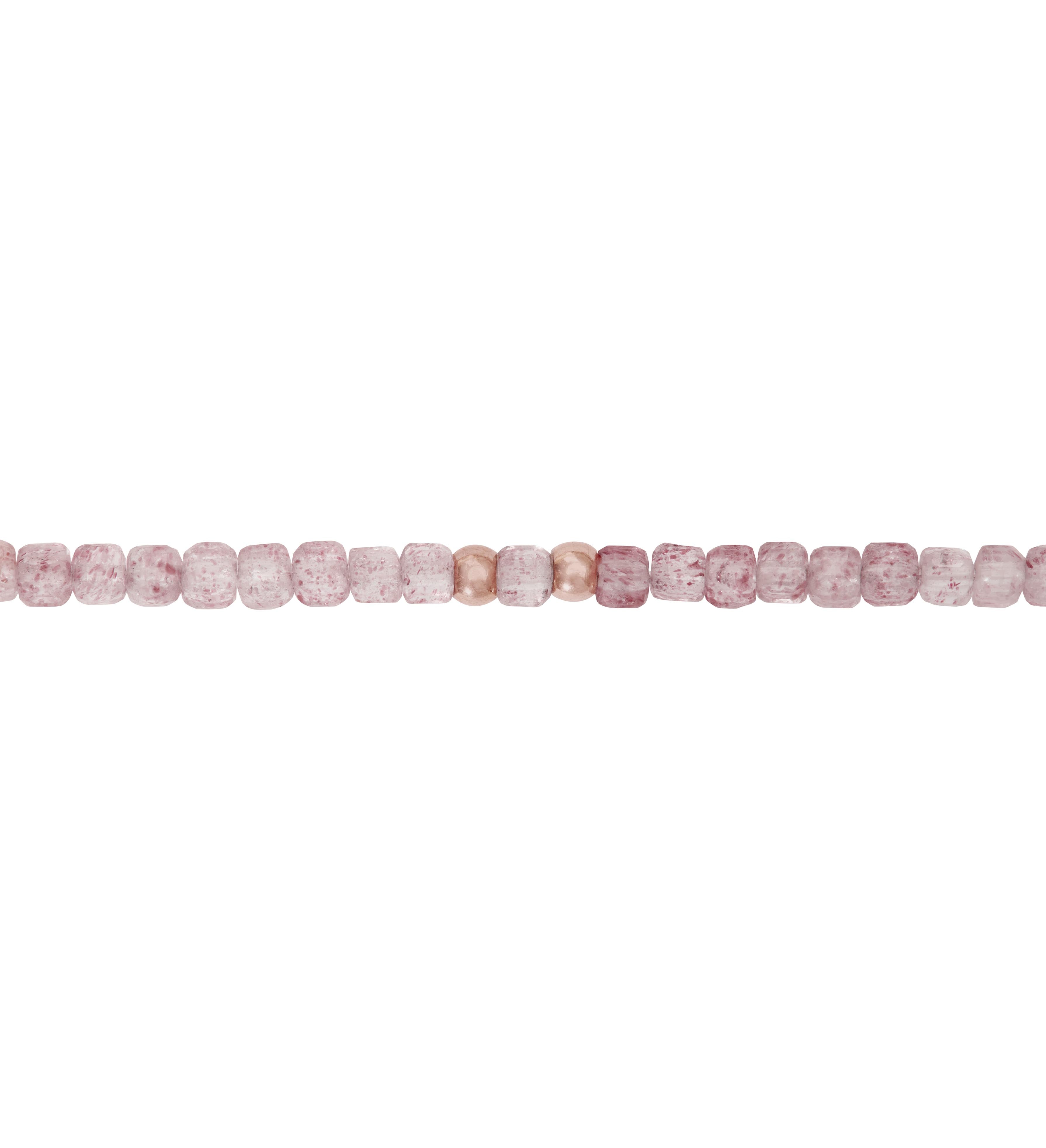 Armband - "Harmony of nature" - Erdbeerquarz - rosévergoldet