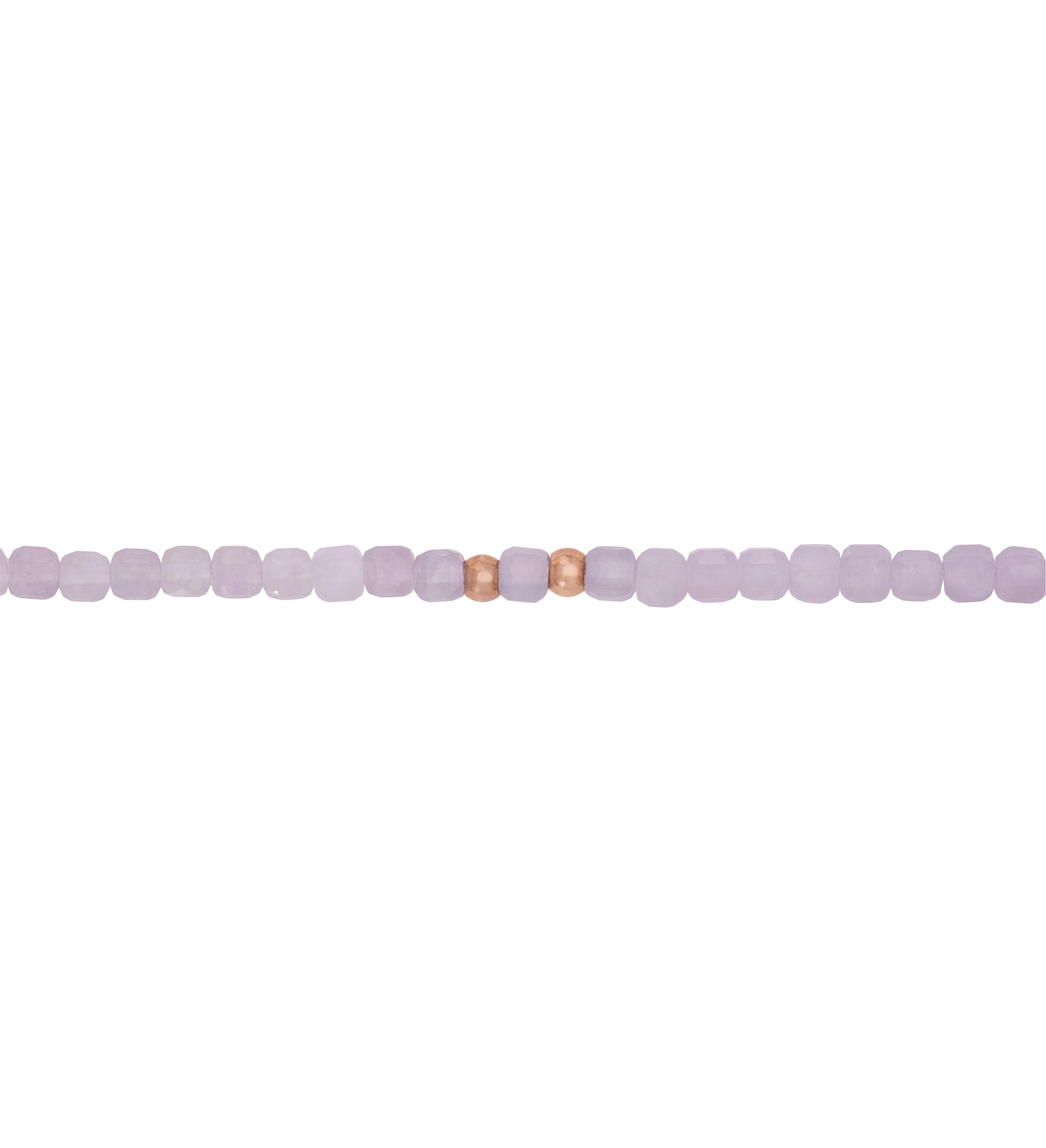 Armband - "Harmony of nature" - Lavendel Fluorit - rosévergoldet