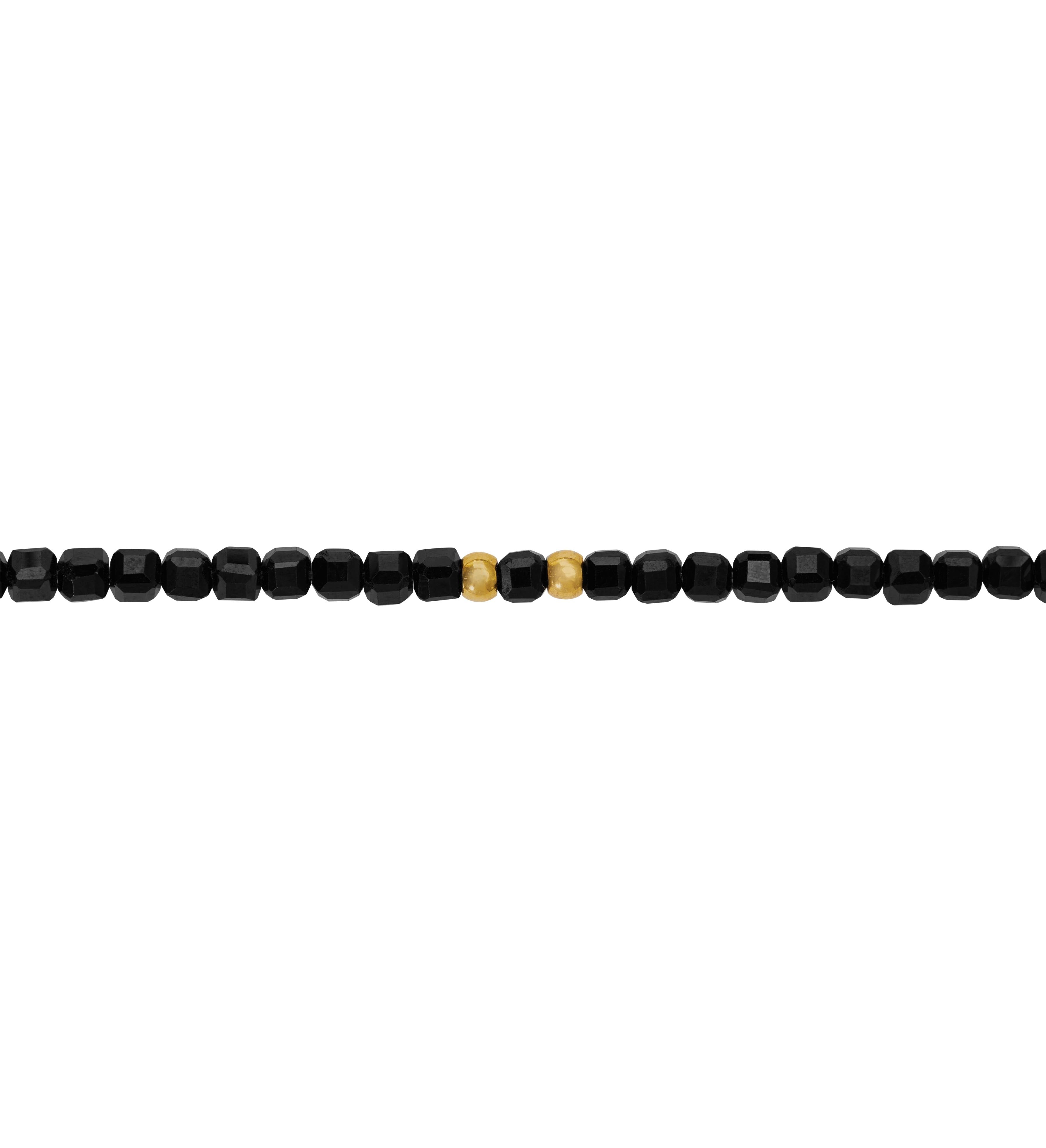 Armband - "Harmony of nature" - Schwarzer Spinell - vergoldet