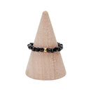 Ring - "Harmony of nature" - Schwarzer Spinell - vergoldet