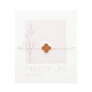 Armband Piece of Life - Edelstahl - Kleeblatt