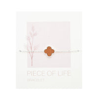 Armband Piece of Life - Edelstahl - Kleeblatt