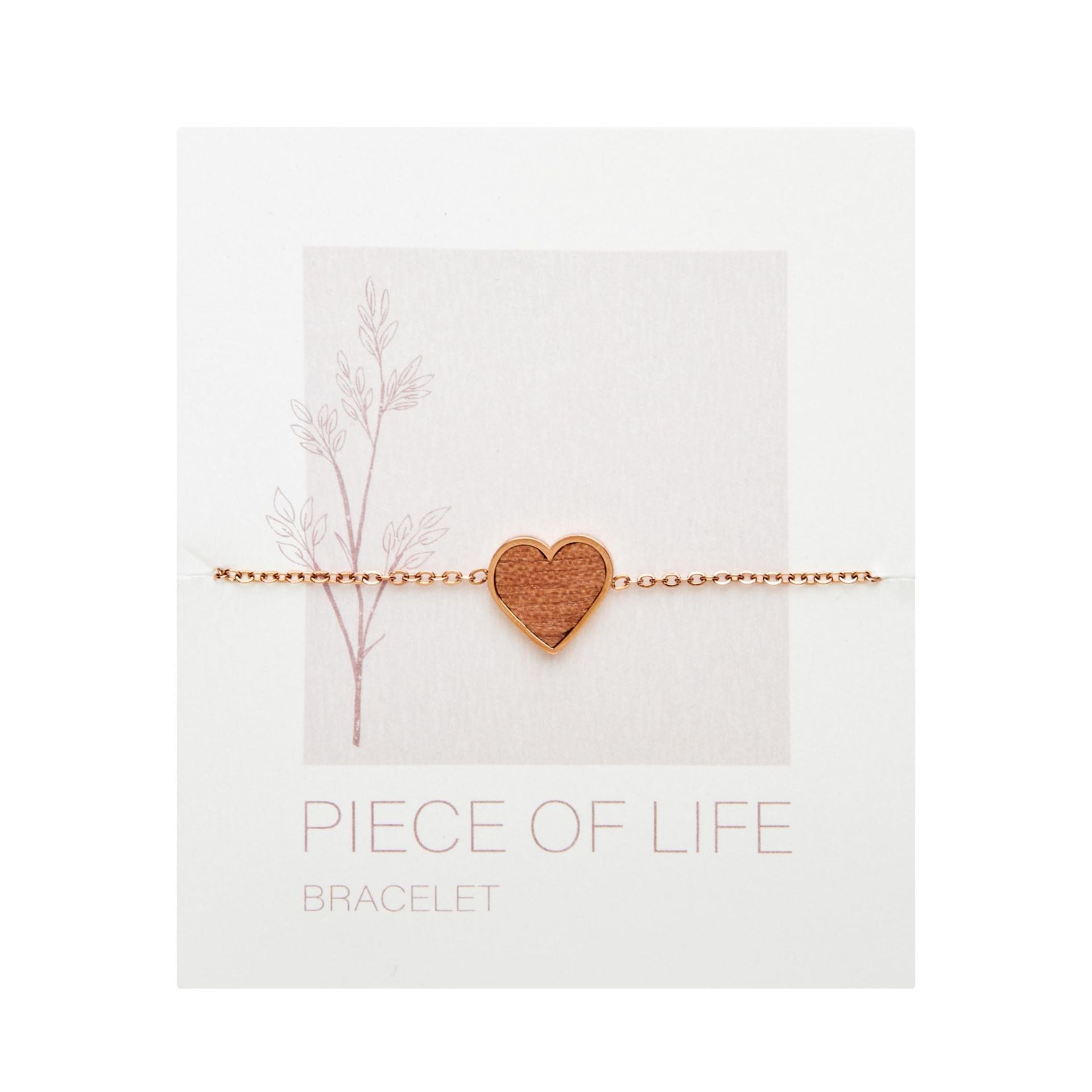 Armband Piece of Life - rosévergoldet - Herz