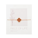 Armband Piece of Life - rosévergoldet - Kleeblatt