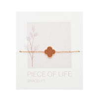 Armband Piece of Life - rosévergoldet - Kleeblatt
