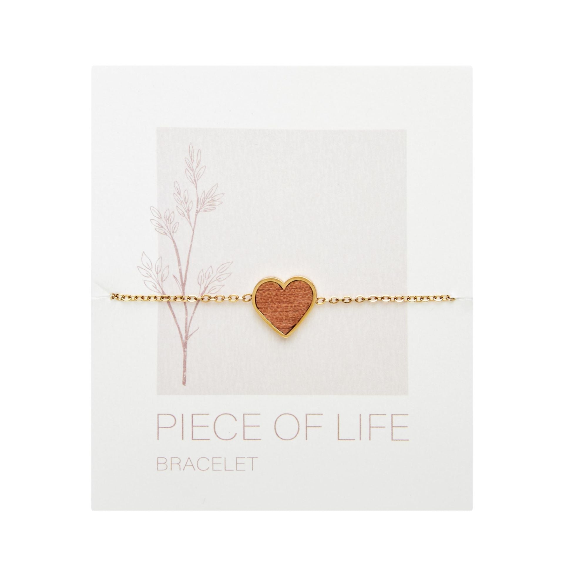 Armband Piece of Life - vergoldet - Herz