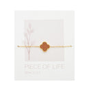 Armband Piece of Life - vergoldet - Kleeblatt
