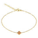 Armband Piece of Life - vergoldet - Kleeblatt