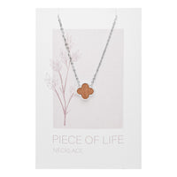 Halskette Piece of Life - Edelstahl - Kleeblatt