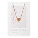 Halskette Piece of Life - rosévergoldet - Herz