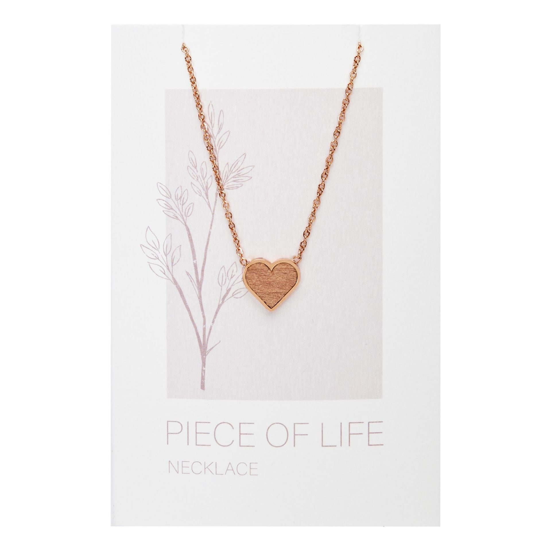 Halskette Piece of Life - rosévergoldet - Herz