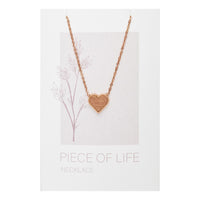 Halskette Piece of Life - rosévergoldet - Herz