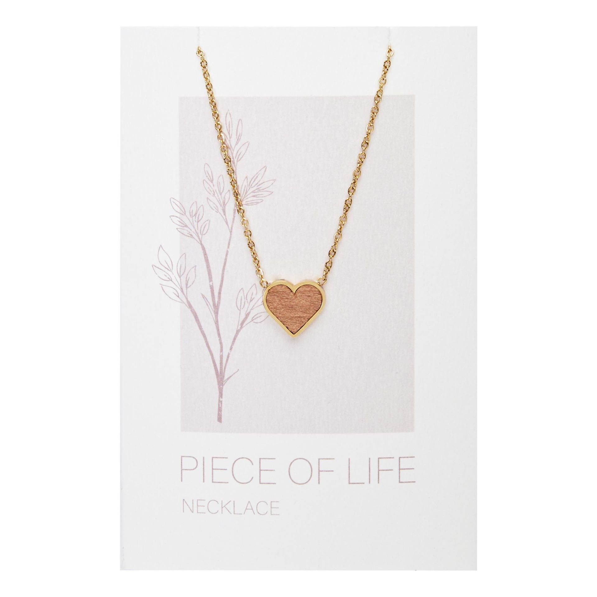 Halskette Piece of Life - vergoldet - Herz