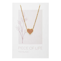 Halskette Piece of Life - vergoldet - Herz