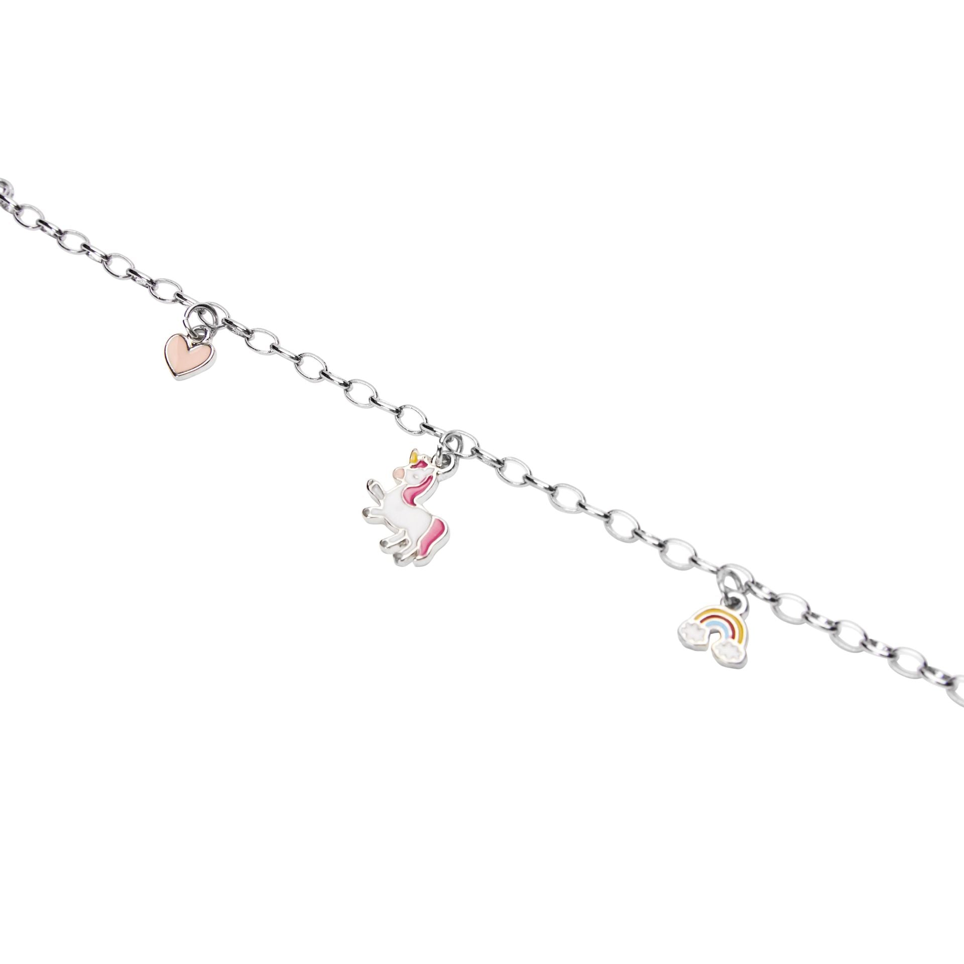 Armband - "Happy Kids" - 3 Anhänger - Einhorn