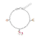 Armband - "Happy Kids" - 3 Anhänger - Einhorn