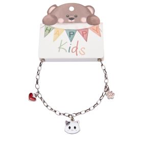 Armband - "Happy Kids" - 3 Anhänger - Katze