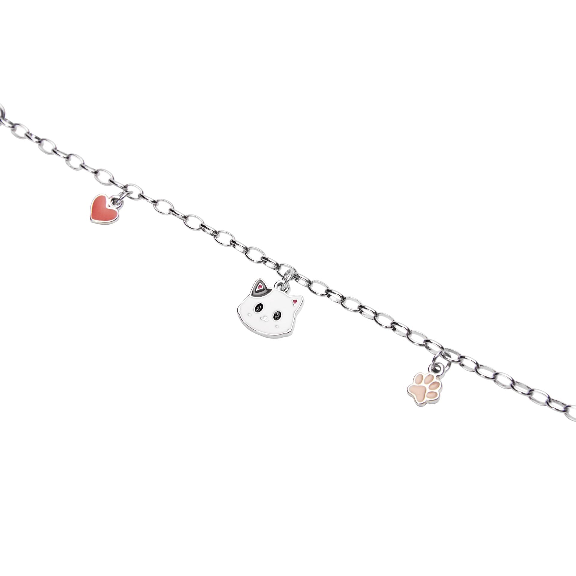 Armband - "Happy Kids" - 3 Anhänger - Katze