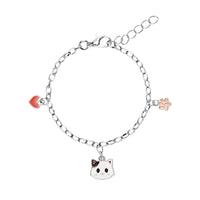 Armband - "Happy Kids" - 3 Anhänger - Katze