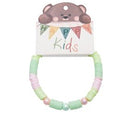 Armband - "Happy Kids" - Heishi - Grün-Rosa