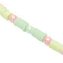 Armband - "Happy Kids" - Heishi - Grün-Rosa
