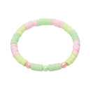 Armband - "Happy Kids" - Heishi - Grün-Rosa