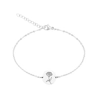 Armband Your Flower - Edelstahl - Nelke - Januar